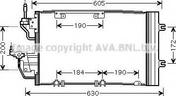 Ava Quality Cooling OL 5454 - Condenser, air conditioning www.autospares.lv