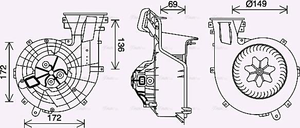 Ava Quality Cooling OL8693 - Salona ventilators www.autospares.lv