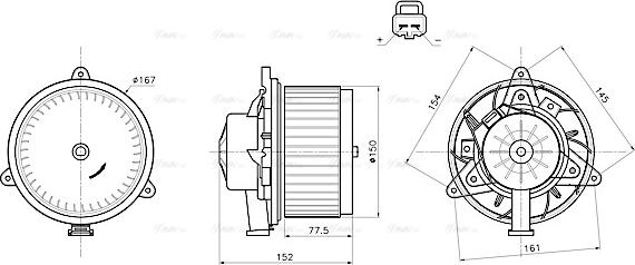 Ava Quality Cooling OL8752 - Salona ventilators www.autospares.lv