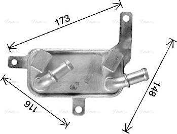 Ava Quality Cooling OL3698 - Eļļas radiators, Automātiskā pārnesumkārba www.autospares.lv