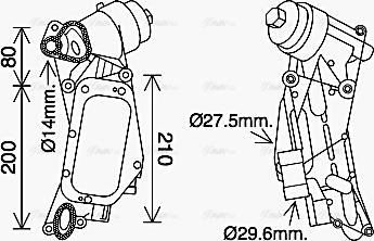 Ava Quality Cooling OL3684H - Eļļas radiators, Motoreļļa autospares.lv