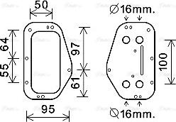 Ava Quality Cooling OL3684 - Eļļas radiators, Motoreļļa autospares.lv