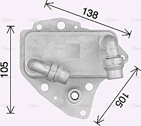 Ava Quality Cooling OL3705 - Eļļas radiators, Motoreļļa www.autospares.lv