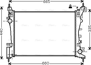 Ava Quality Cooling OL2574 - Radiators, Motora dzesēšanas sistēma www.autospares.lv