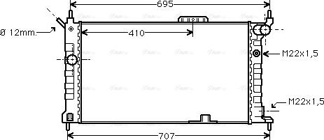 Ava Quality Cooling OL 2091 - Radiators, Motora dzesēšanas sistēma www.autospares.lv