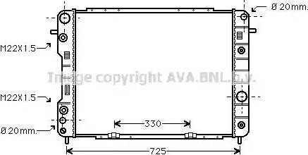 Ava Quality Cooling OL 2199 - Radiators, Motora dzesēšanas sistēma www.autospares.lv