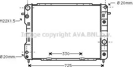 Ava Quality Cooling OL 2198 - Radiators, Motora dzesēšanas sistēma www.autospares.lv