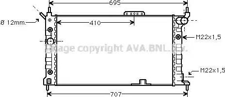 Ava Quality Cooling OL 2169 - Radiators, Motora dzesēšanas sistēma www.autospares.lv