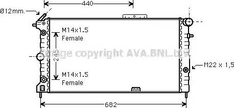 Ava Quality Cooling OL 2136 - Radiators, Motora dzesēšanas sistēma www.autospares.lv