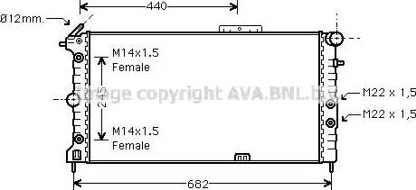 Ava Quality Cooling OL 2173 - Radiators, Motora dzesēšanas sistēma www.autospares.lv