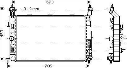 Ava Quality Cooling OL 2348 - Radiators, Motora dzesēšanas sistēma www.autospares.lv