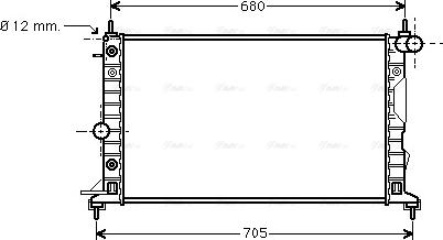 Ava Quality Cooling OL 2324 - Radiators, Motora dzesēšanas sistēma www.autospares.lv