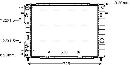 Ava Quality Cooling OL 2249 - Radiators, Motora dzesēšanas sistēma www.autospares.lv