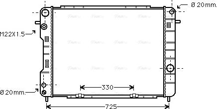 Ava Quality Cooling OL 2246 - Radiators, Motora dzesēšanas sistēma www.autospares.lv