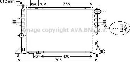 Ava Quality Cooling OL 2252 - Radiators, Motora dzesēšanas sistēma www.autospares.lv