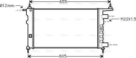 Ava Quality Cooling OL 2261 - Radiators, Motora dzesēšanas sistēma www.autospares.lv