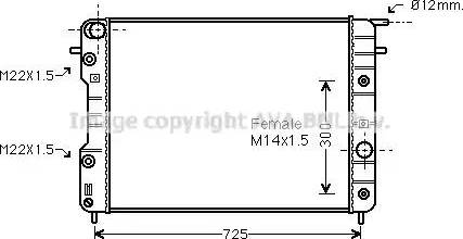 Ava Quality Cooling OL 2202 - Radiators, Motora dzesēšanas sistēma www.autospares.lv