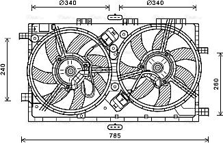 Ava Quality Cooling OL7641 - Fan, radiator www.autospares.lv