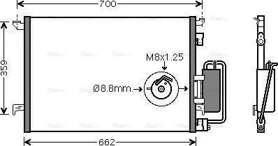 Ava Quality Cooling OLA5333D - Kondensators, Gaisa kond. sistēma www.autospares.lv