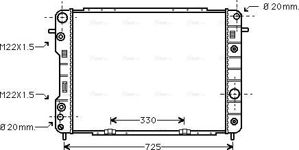 Ava Quality Cooling OLA2199 - Radiators, Motora dzesēšanas sistēma www.autospares.lv