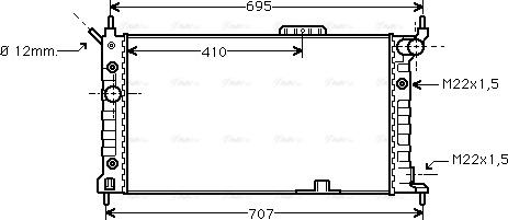 Ava Quality Cooling OLA2169 - Radiators, Motora dzesēšanas sistēma www.autospares.lv