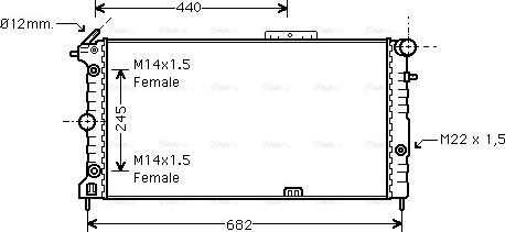 Ava Quality Cooling OLA2136 - Radiators, Motora dzesēšanas sistēma www.autospares.lv