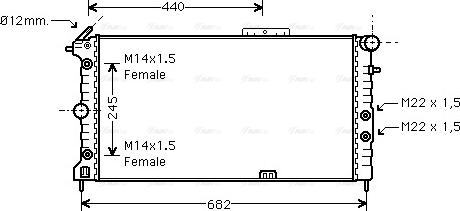 Ava Quality Cooling OLA2173 - Radiators, Motora dzesēšanas sistēma www.autospares.lv