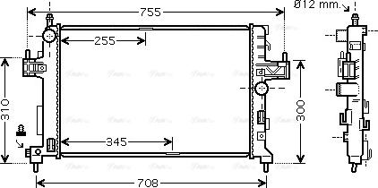 Ava Quality Cooling OLA2380 - Radiators, Motora dzesēšanas sistēma www.autospares.lv