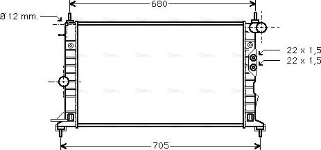 Ava Quality Cooling OLA2244 - Radiators, Motora dzesēšanas sistēma www.autospares.lv