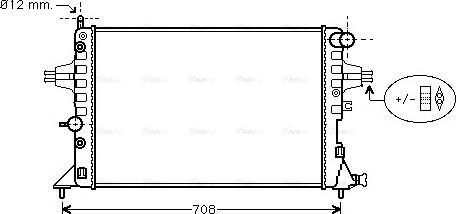 Ava Quality Cooling OLA2254 - Radiators, Motora dzesēšanas sistēma www.autospares.lv