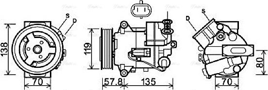 Ava Quality Cooling OL K496 - Kompresors, Gaisa kond. sistēma autospares.lv