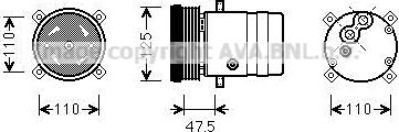 Ava Quality Cooling OLAK493 - Kompresors, Gaisa kond. sistēma www.autospares.lv