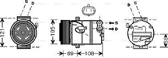 Ava Quality Cooling OL K445 - Kompresors, Gaisa kond. sistēma www.autospares.lv