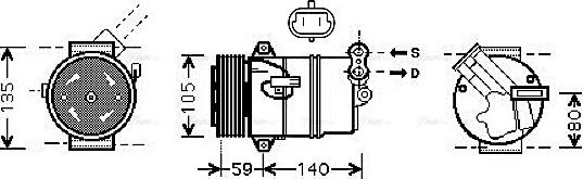 Ava Quality Cooling OLAK446 - Kompresors, Gaisa kond. sistēma www.autospares.lv