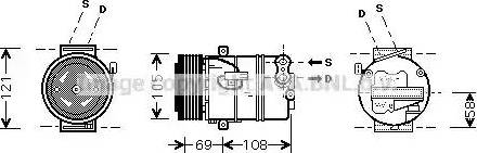 Ava Quality Cooling OLAK443 - Kompresors, Gaisa kond. sistēma www.autospares.lv