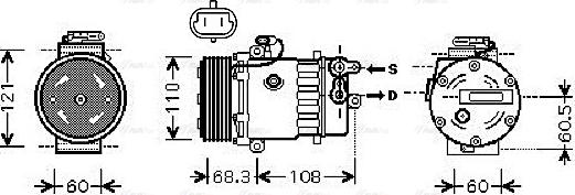 Ava Quality Cooling OL K464 - Kompresors, Gaisa kond. sistēma www.autospares.lv