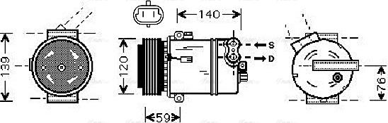 Ava Quality Cooling OLAK409 - Kompresors, Gaisa kond. sistēma autospares.lv