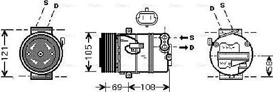 Ava Quality Cooling OLAK438 - Kompresors, Gaisa kond. sistēma www.autospares.lv