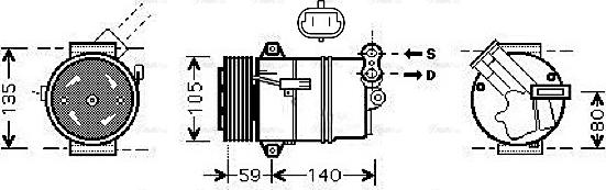 Ava Quality Cooling OL K437 - Kompresors, Gaisa kond. sistēma www.autospares.lv