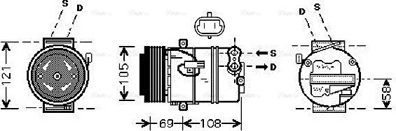 Ava Quality Cooling OL K426 - Kompresors, Gaisa kond. sistēma www.autospares.lv