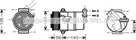 Ava Quality Cooling OL K428 - Kompresors, Gaisa kond. sistēma www.autospares.lv