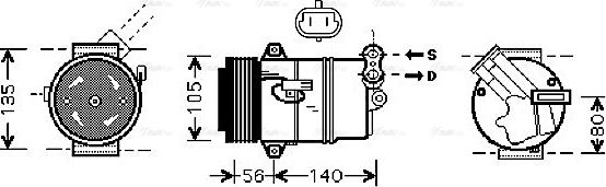 Ava Quality Cooling OLAK428 - Kompresors, Gaisa kond. sistēma www.autospares.lv