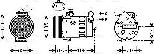 Ava Quality Cooling OLAK477 - Kompresors, Gaisa kond. sistēma www.autospares.lv