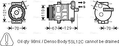 Ava Quality Cooling OLAK558 - Kompresors, Gaisa kond. sistēma www.autospares.lv