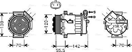 Ava Quality Cooling OLK586 - Kompresors, Gaisa kond. sistēma www.autospares.lv