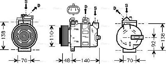 Ava Quality Cooling OLAK356 - Kompresors, Gaisa kond. sistēma www.autospares.lv