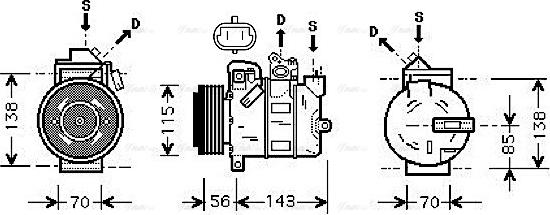 Ava Quality Cooling OLAK357 - Kompresors, Gaisa kond. sistēma www.autospares.lv