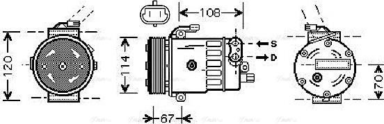 Ava Quality Cooling OLAK319 - Kompresors, Gaisa kond. sistēma www.autospares.lv