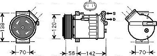 Ava Quality Cooling OLAK313 - Kompresors, Gaisa kond. sistēma www.autospares.lv