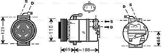 Ava Quality Cooling OL K317 - Kompresors, Gaisa kond. sistēma www.autospares.lv